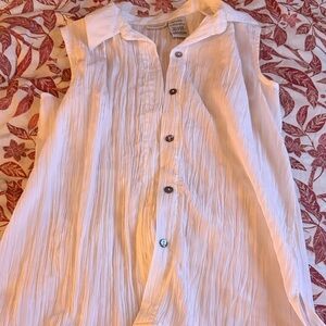 White Stag Textured White Sleeveless Top